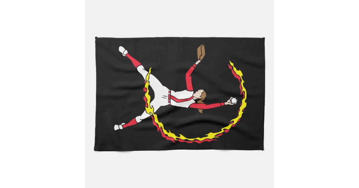 Womens Softball Pitcher Hand Towel Zazzle