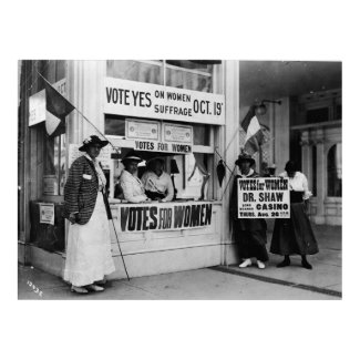 Women's suffrage at a vote 1915 print
