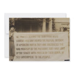 Women's Suffrage Banner in Washington D.C. 1918 Invitation