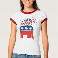 Women's Tea Party Repulican Ringer T-Shirt shirt