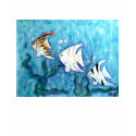 Women's tee -Tropical Angel Fish t-shirts by rlwinkelmann Women's tee -Tropical Angel Fish t-shirts