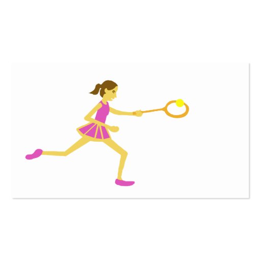 Women's tennis business card template