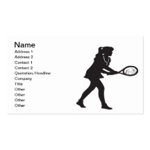Womens Tennis Business Card Templates