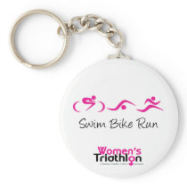 Women's Tri: Swim.Bike.Run Keychains