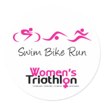 Women's Tri: Swim.Bike.Run stickers
