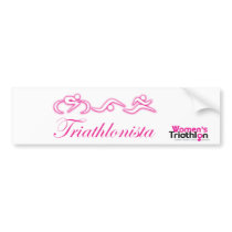 Women's Tri: Triathlonista bumper stickers