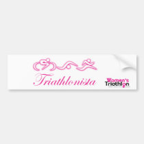 Women's Tri: Triathlonista bumper stickers