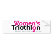 Women's Triathlon bumper stickers