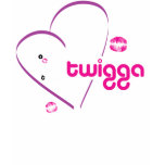 Womens Twigga VNeck Kiss t-shirts