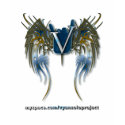 Women's V-Neck Angel Wings Shirt by Vyan01 Women's V-Neck Angel Wings Shirt