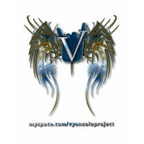 Women's V-Neck Angel Wings Shirt by Vyan01 Women's V-Neck Angel Wings Shirt