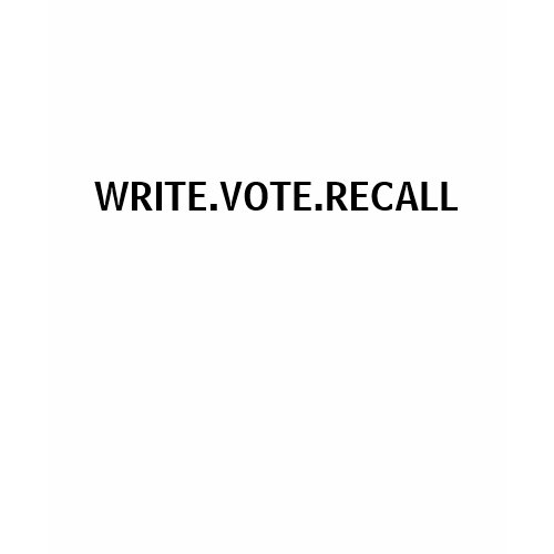 WRITE.VOTE.RECALL Women's White Baby Doll T-Shirts shirt