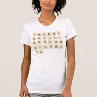 Women's White Personalized Scrabble Tshirts