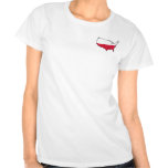 Women's White T-Shirt: Polish in USA t-shirts