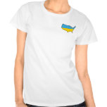 Women's White T-Shirt: Ukrainian in USA t-shirts