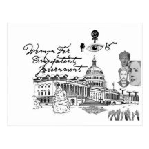 Womyn for Omnipotent Government Postcard!!