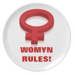 WOMYN RULES! PARTY PLATE WOMYN RULES! PARTY PLATE