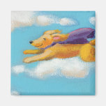 Wonder Dog - flying spaniel retriever with cape Magnets