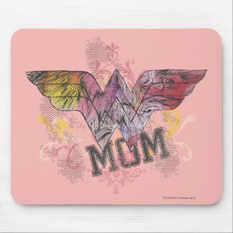 Wonder Mom Mixed Media Mouse Pads