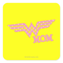 Wonder Mom Pink Square Sticker