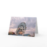 Wonder Wheel Against Twilight Sky Blank Card