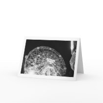 Wonder Wheel at Night Blank Greeting Card