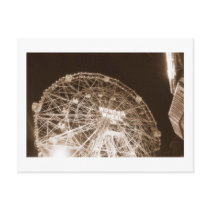 Wonder Wheel at Night (Coney Island, NY) postcard by lizadeyphoto Wonder Wheel at Night (Coney Island, NY) postcard