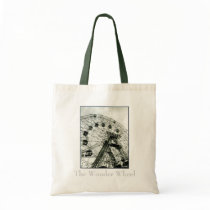 Wonder Wheel Canvas Grocery Tote bags by lizadeyphoto Wonder Wheel Canvas Grocery Tote bags
