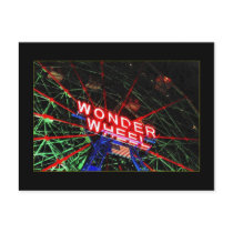 Wonder Wheel Neon (Coney Island, NY) postcard by lizadeyphoto Wonder Wheel Neon (Coney Island, NY) postcard