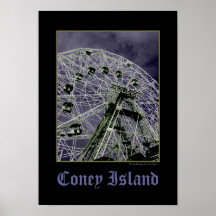 Wonder Wheel Psycedelic Poster