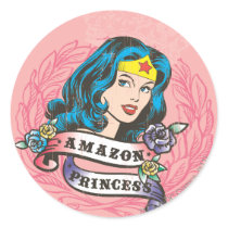 Wonder Woman Amazon Princess Round Sticker
