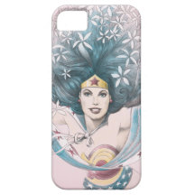 Wonder Woman and Flowers iPhone 5 Covers