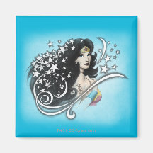 Wonder Woman and Stars Fridge Magnet
