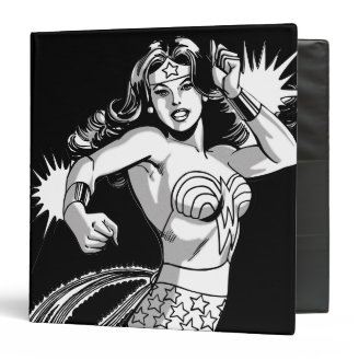 Wonder Woman B&W Lasso 2 3 Ring Binder