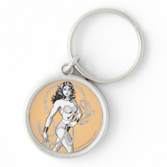 Wonder Woman B&W Lasso 5 Keychains