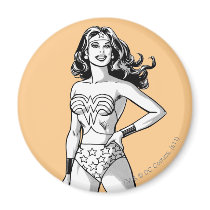 Wonder Woman B&W Lasso 6 Fridge Magnets