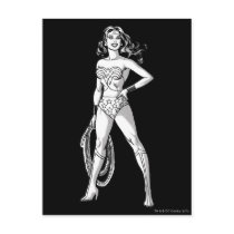 Wonder Woman B&W Lasso 6 Postcard