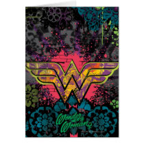Wonder Woman Brick Wall Collage Greeting Cards