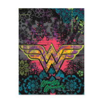 Wonder Woman Brick Wall Collage Postcard