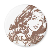 Wonder Woman Brown Fridge Magnet