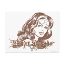 Wonder Woman Brown Post Card