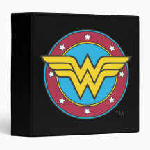 Wonder Woman Circle & Stars Logo Binders