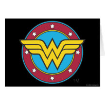 Wonder Woman Circle & Stars Logo Card