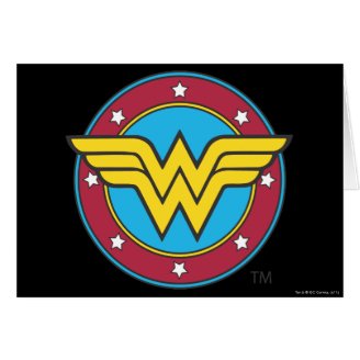 Wonder Woman Circle & Stars Logo Card
