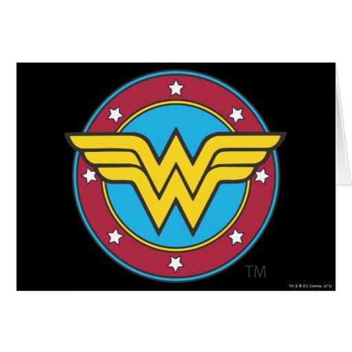 Wonder Woman Circle & Stars Logo Card