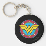 Wonder Woman Circle & Stars Logo Key Chains
