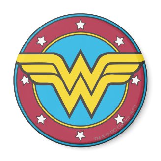 Wonder Woman Circle & Stars Logo Magnets