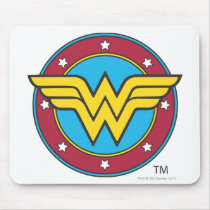 Wonder Woman Circle & Stars Logo Mouse Pad