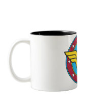 Wonder Woman Circle & Stars Logo Coffee Mugs