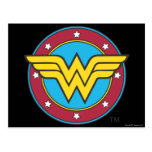 Wonder Woman Circle & Stars Logo Postcard